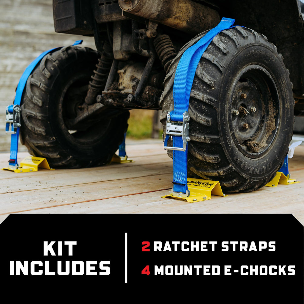 Erickson double-slotted E-fitting detail demonstrating flexible hookup for different tire sizes