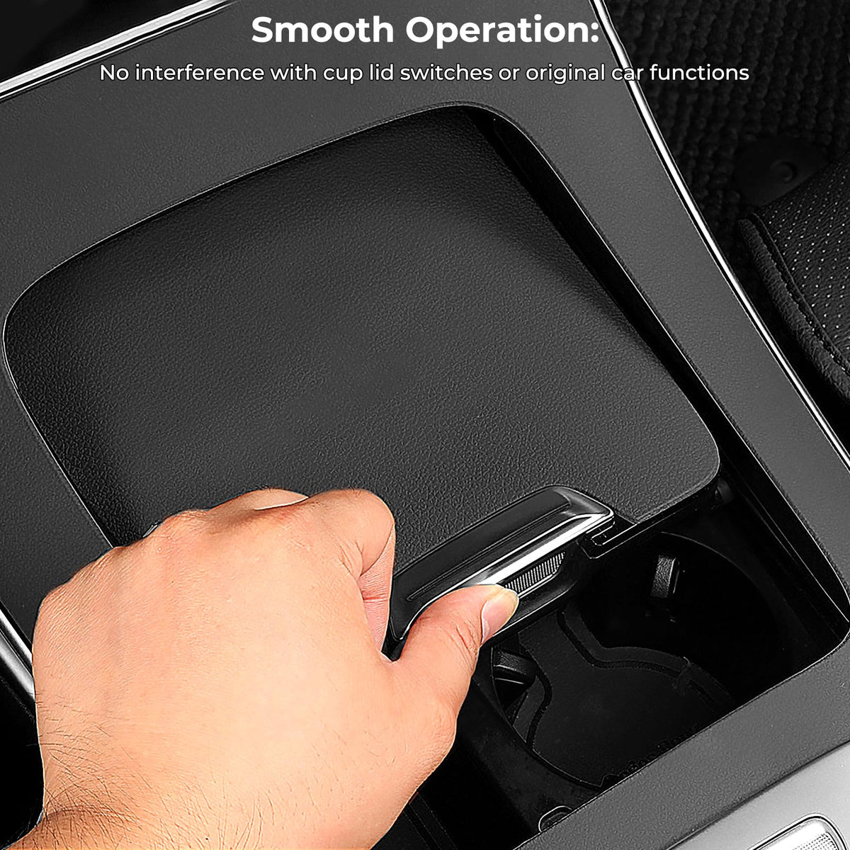 Erivis console in use showing gear shift access maintained and practical protection