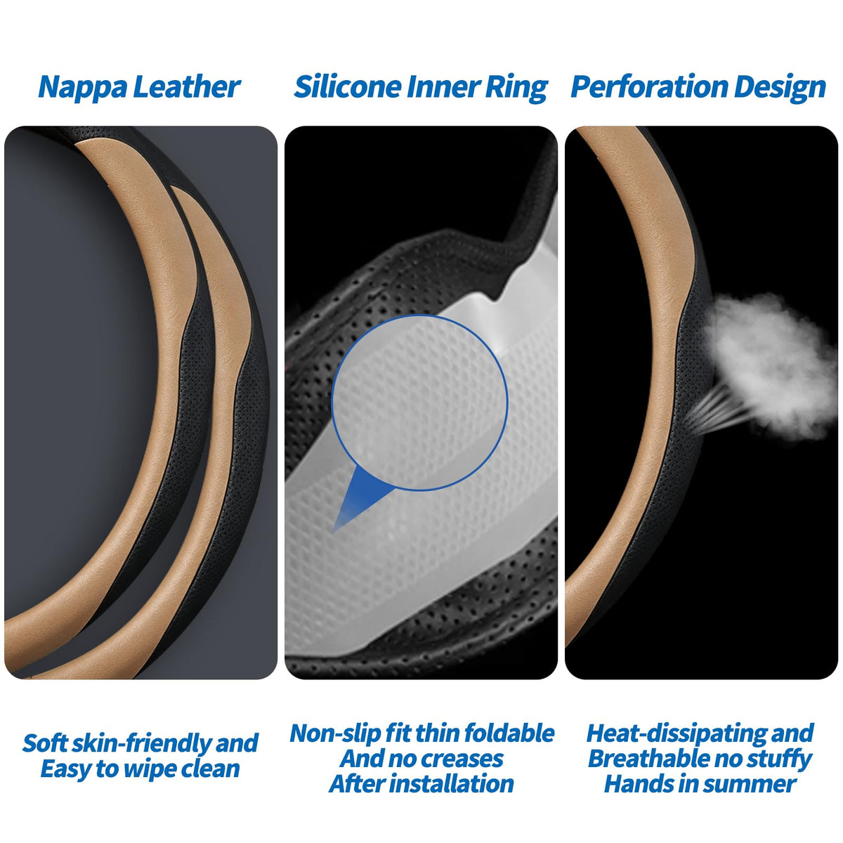 Erivis cover installed on Lexus steering wheel showing improved grip and appearance