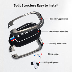 Erivis installed on Toyota key in hand demonstrating easy button access