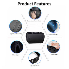 Erivis installed on a Tesla Model Y seat showing improved neck support