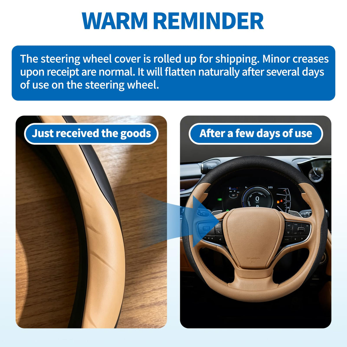 Erivis wheel cover size comparison with ruler confirming 14.5–15 inch fit