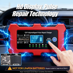 ERKUOMR digital display with voltage and ambient temperature readout