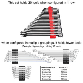Ernst Manufacturing organizer next to ruler showing scale and space-saving benefit