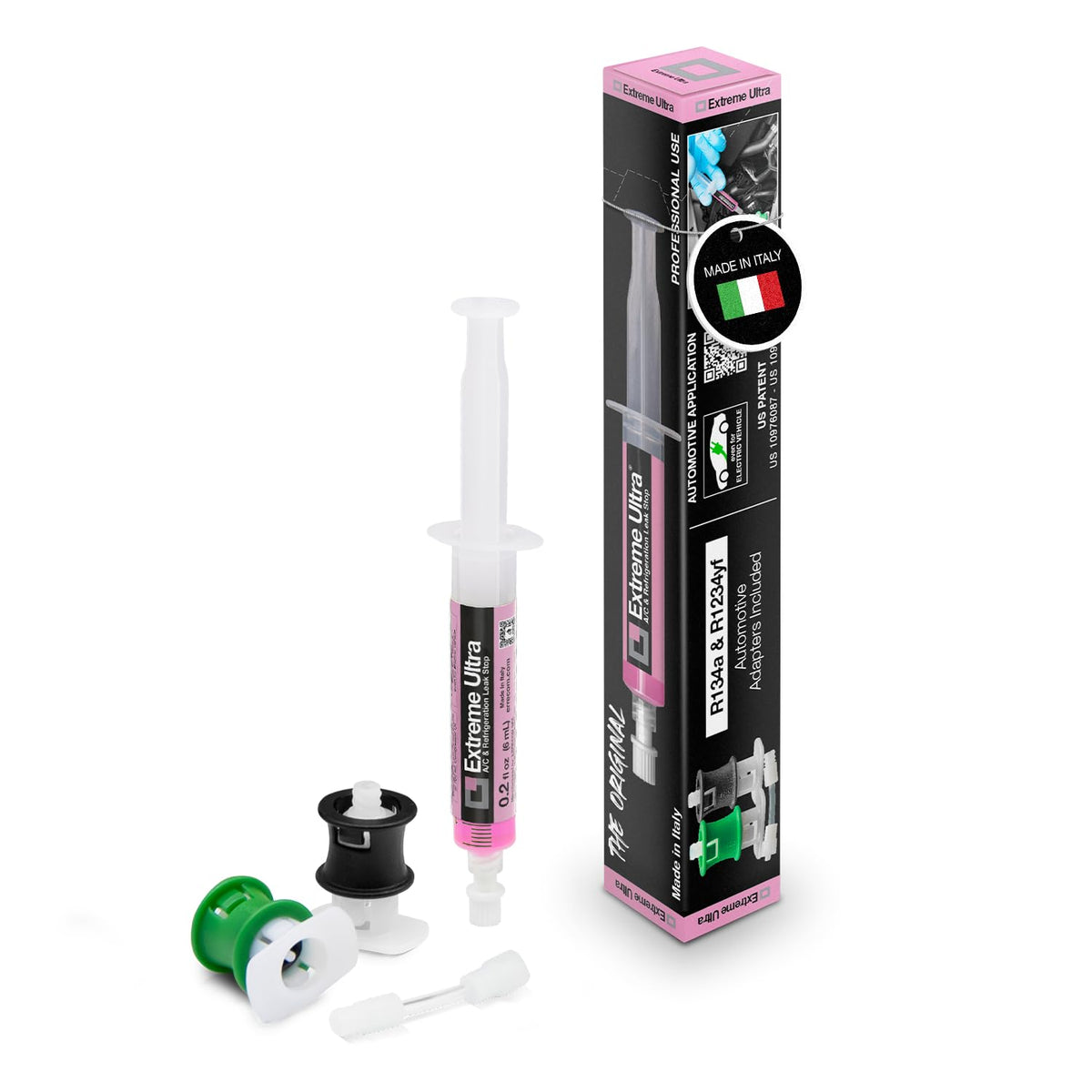 Errecom Extreme Ultra front packaging showing compact leak-stop cartridge and benefits