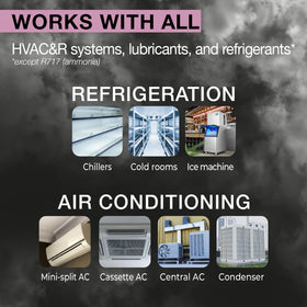 Errecom cartridge installed on reusable dispenser during HVAC service