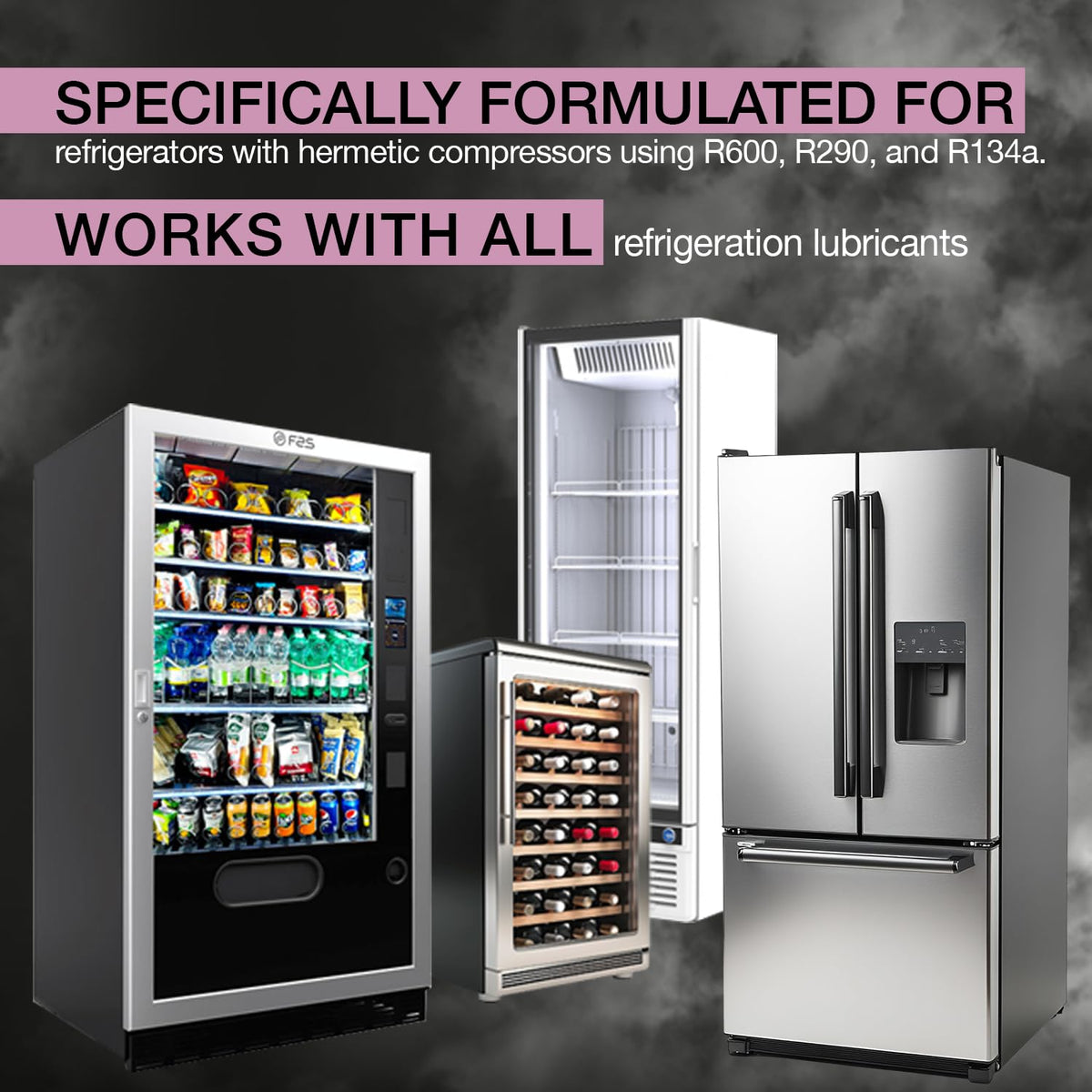 ERRECOM cartridge installed in refrigerator service port demonstrating leak repair benefit