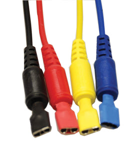 ES kit in use on engine harness demonstrating safe connector testing without damage