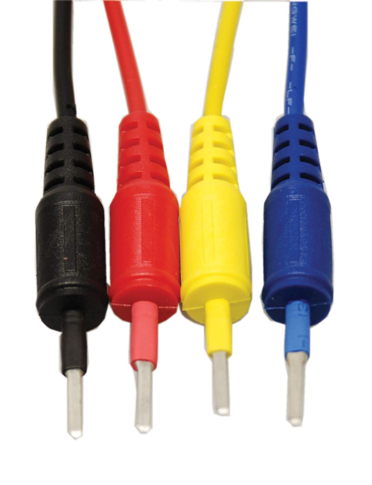 ES stacking banana leads detail showing 48-inch insulated leads for secure meter connections