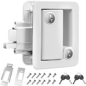 Esakoya front view white paddle lock showing clean face and secure design benefit