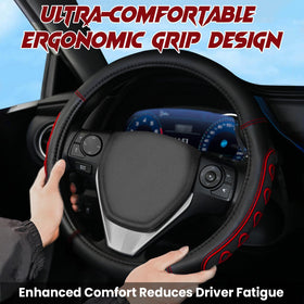 ESALFAUTO silicone non-slip lining detail providing secure steering control