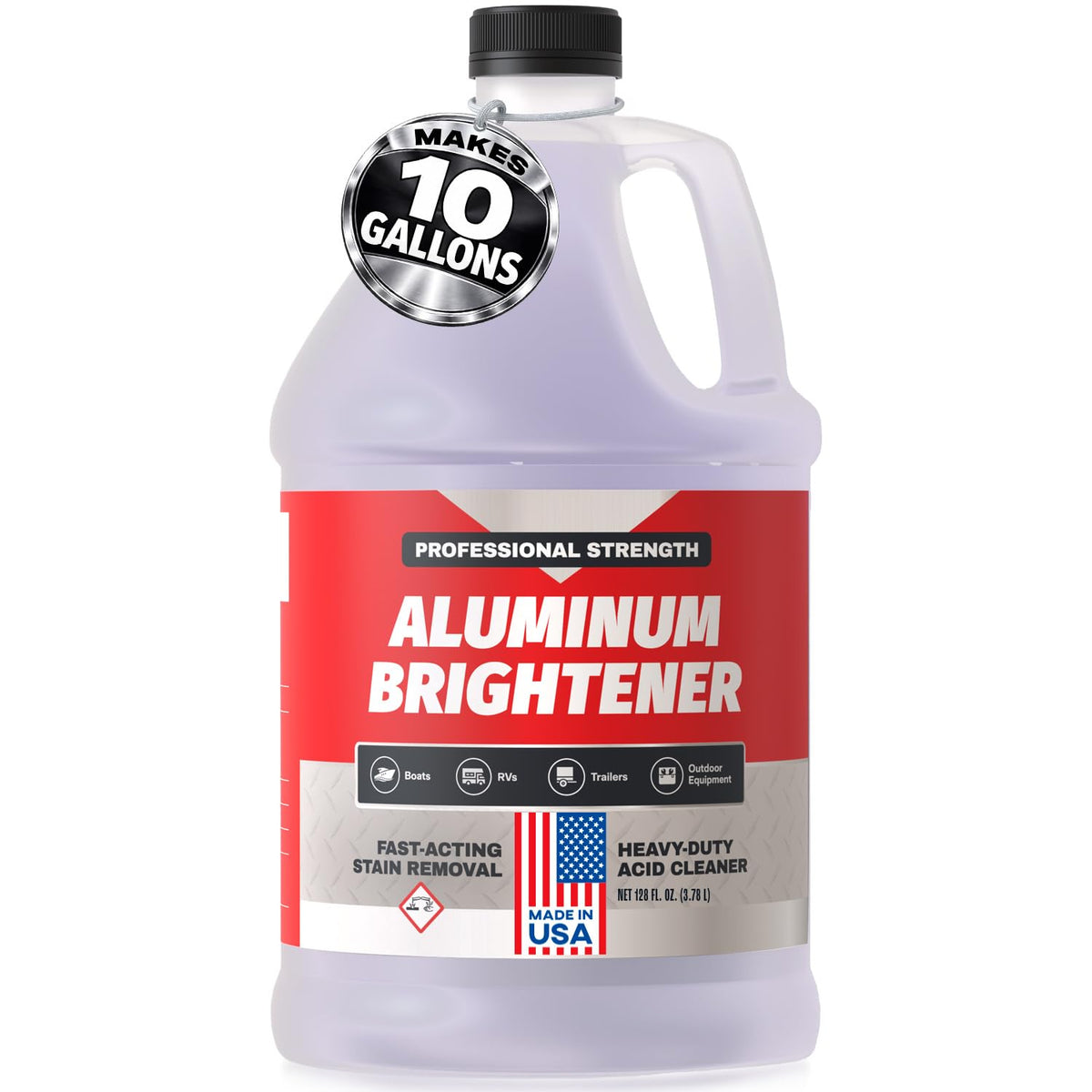 Escentile front label on 1-gallon bottle showing product name and benefits