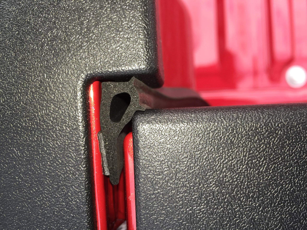 ESI seal adhered to spray-on bedliner demonstrating surface grip