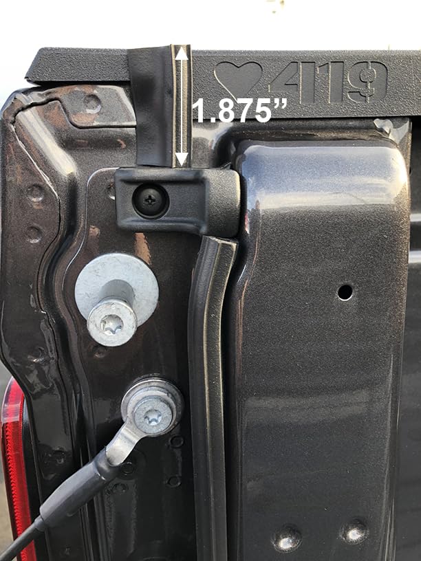 ESI installed on tailgate gap front view keeping water out