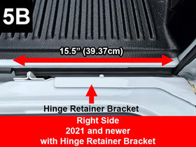 ESI ROK BLOCK installed with tailgate open, preventing debris fall into gap