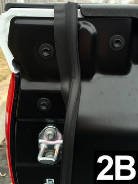 ESI tailgate seal adhesive tape detail showing 3M ST1200 for strong bond