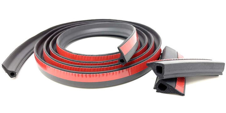 ESI tailgate seal front view showing full-length taper for tight fit and protection