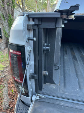ESI tailgate seal used with a tonneau cover illustrating improved bed protection