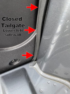 ESI tailgate seal installed on Silverado illustrating reduced water intrusion