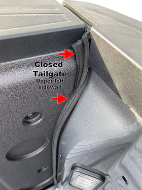 ESI tailgate seal beside ruler showing size and accurate fitment