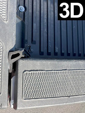 ESI tailgate seal with tonneau lifestyle shot showing cleaner protected cargo