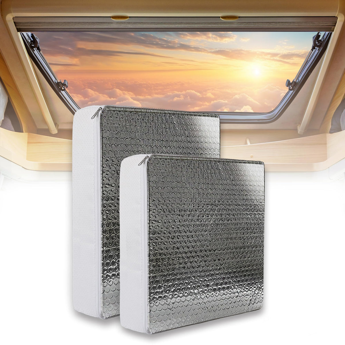 ESMING front view of packaged vent insulator showing compact storage and easy transport benefit