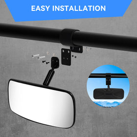 Esploratori mirror in use on trail enhancing driver awareness