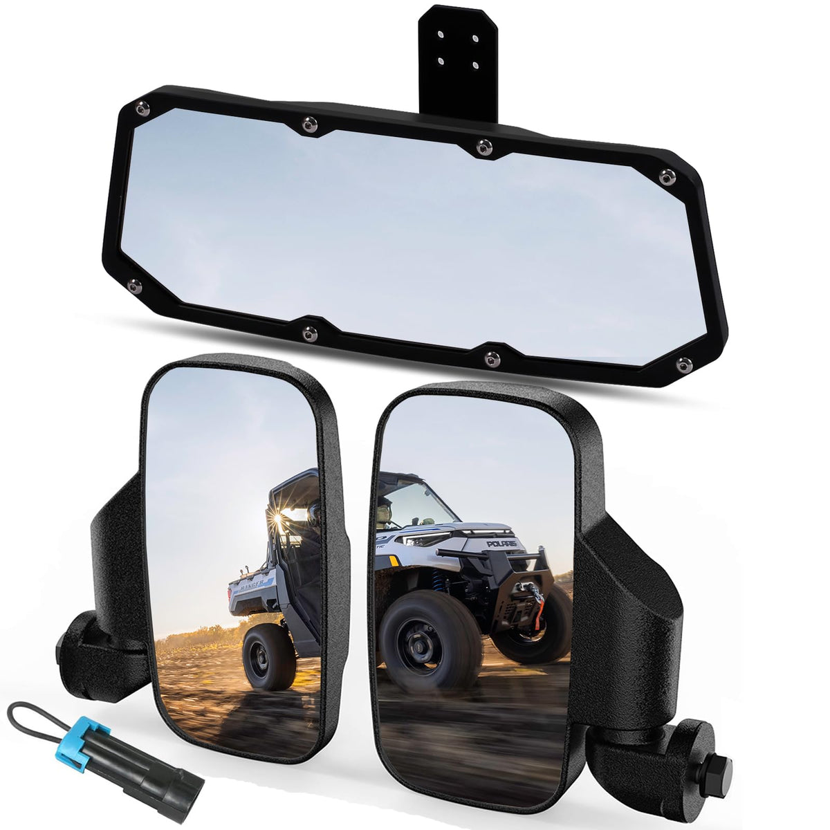 Esploratori front view of mirror set showing full coverage benefit
