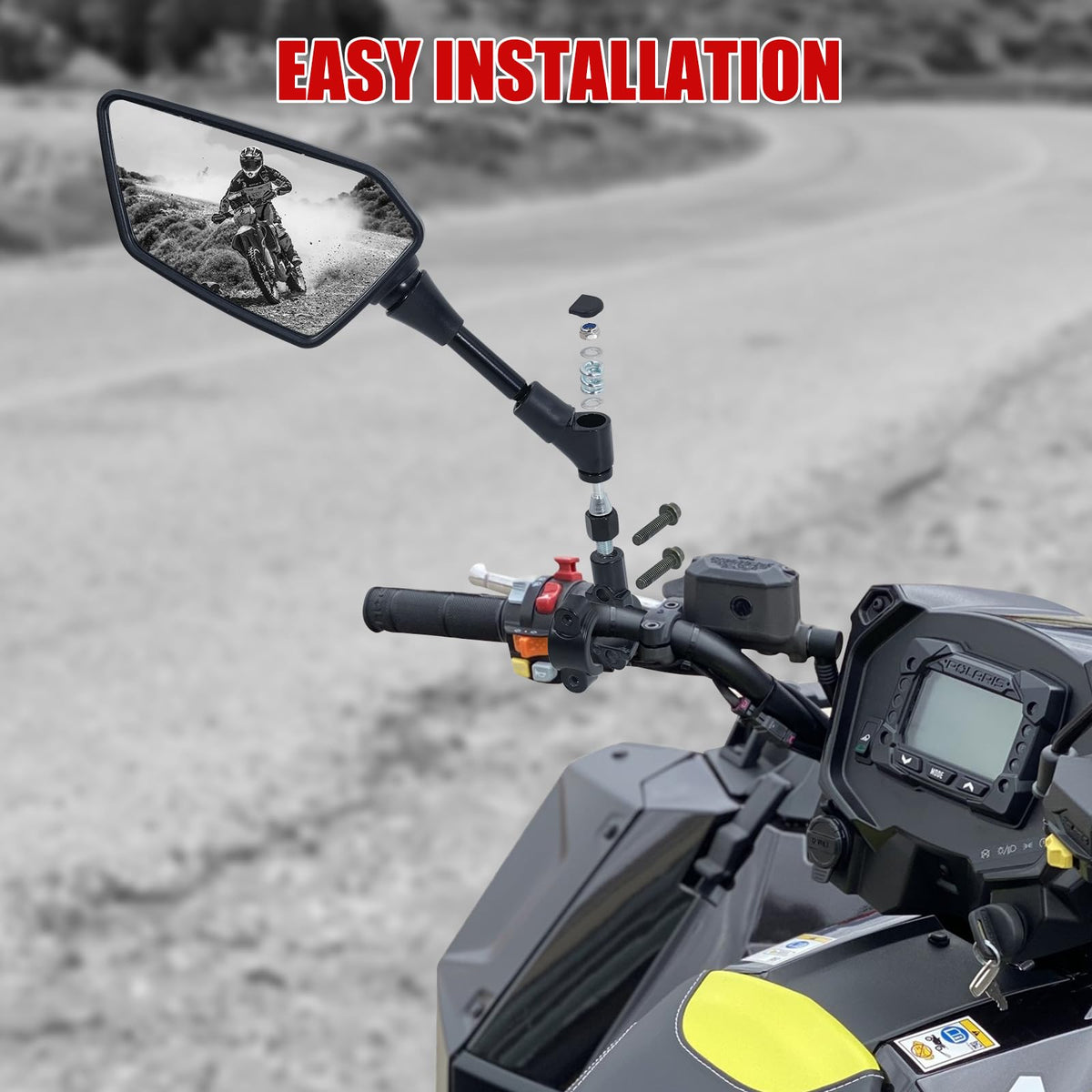 Esploratori side profile of swivel rod showing quick-adjust benefit