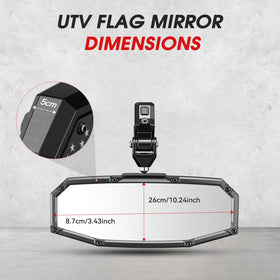 Esploratori wide-angle glass reflecting clear rear view, improved visibility and reduced blind spots
