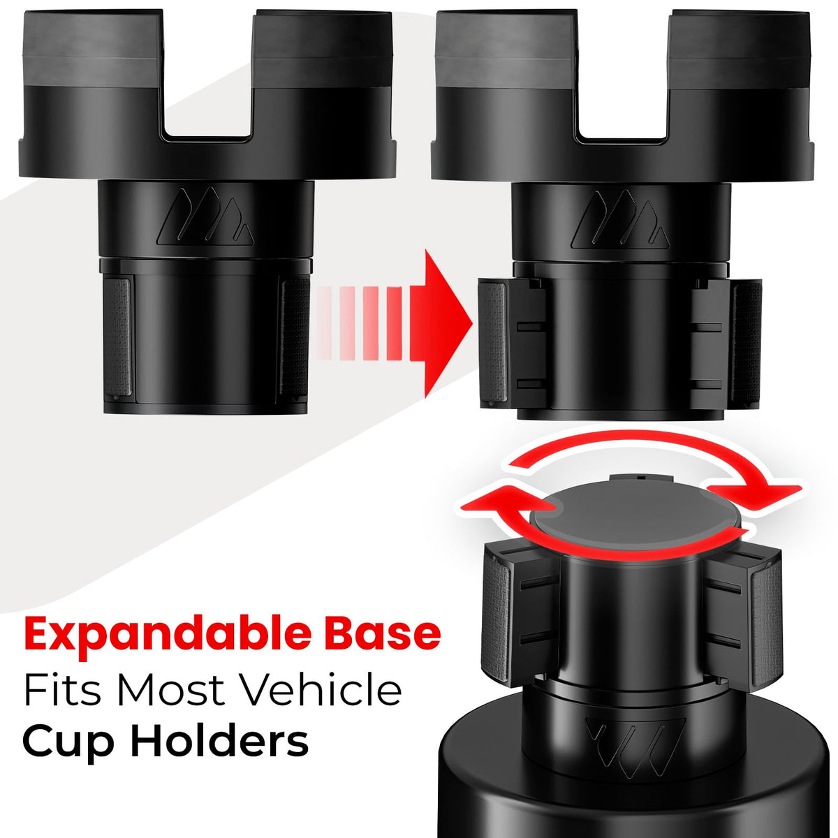 ESSENTIALLY ENGINEERED installed in car holding a YETI Rambler firmly during drive