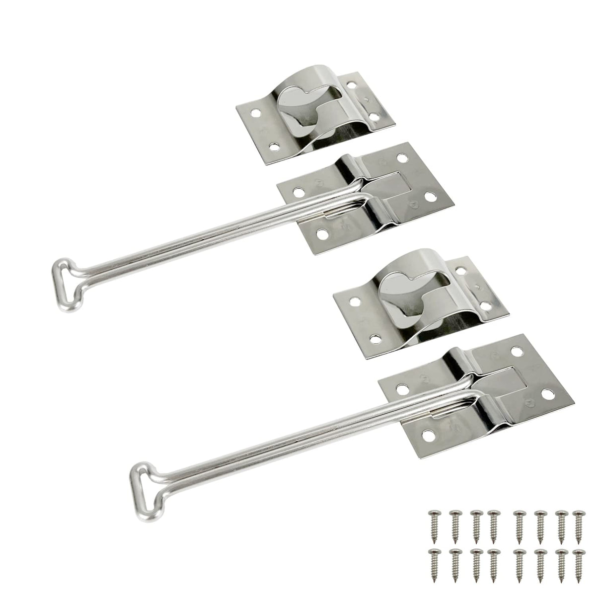 ESUDNT front view of two 6-inch T-style latches showing complete kit benefit