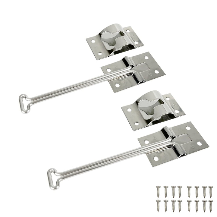 ESUDNT front view of two 6-inch T-style latches showing complete kit benefit
