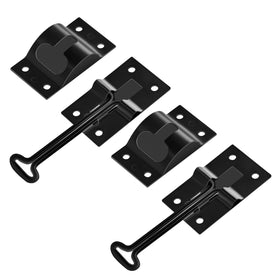 ESUDNT front view T-style latch showing durable black finish and secure hold