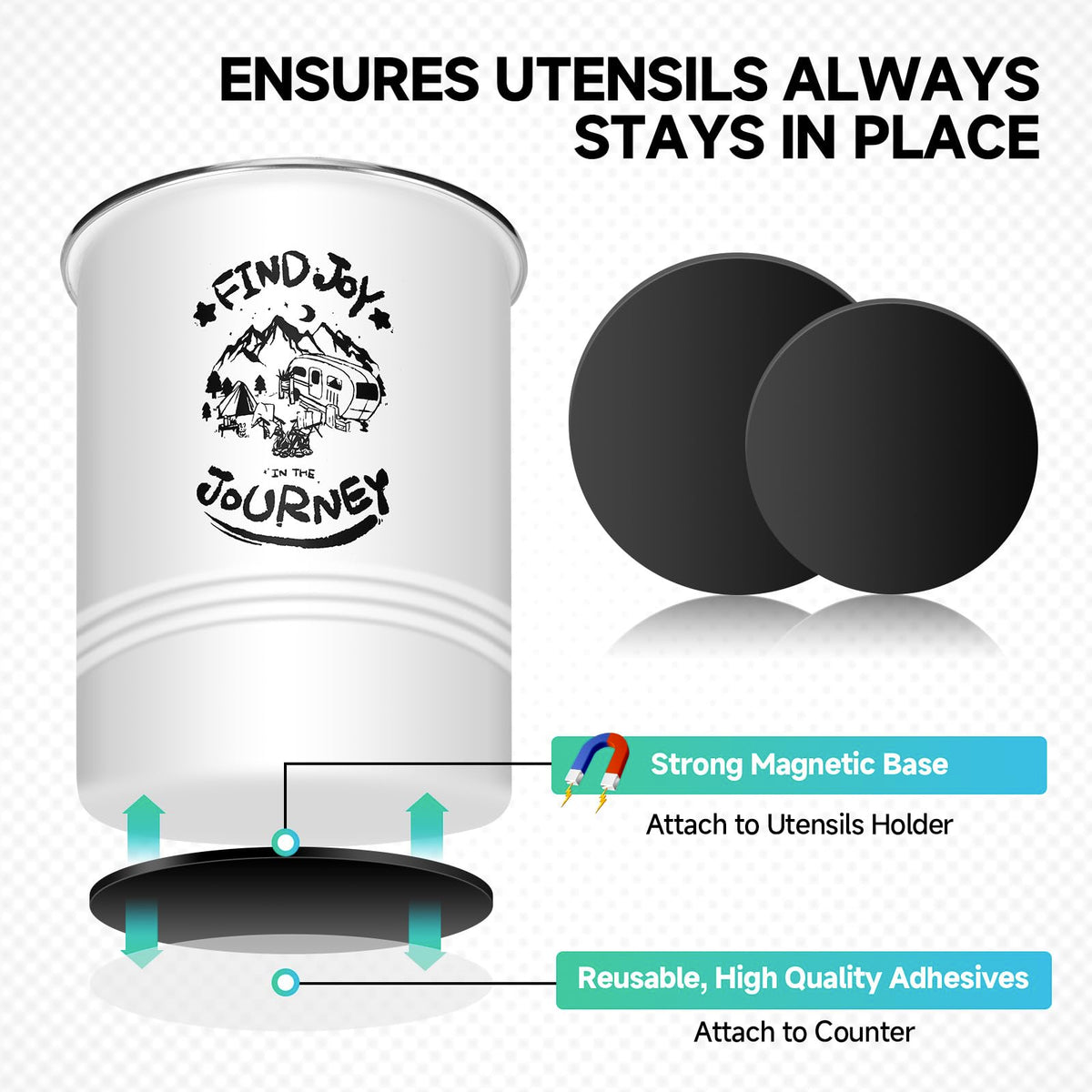ESUDNT large crock close-up displaying stainless edges and durable food-grade metal benefit