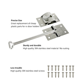 ESUDNT mounted latch holding a trailer door open demonstrating reliable function