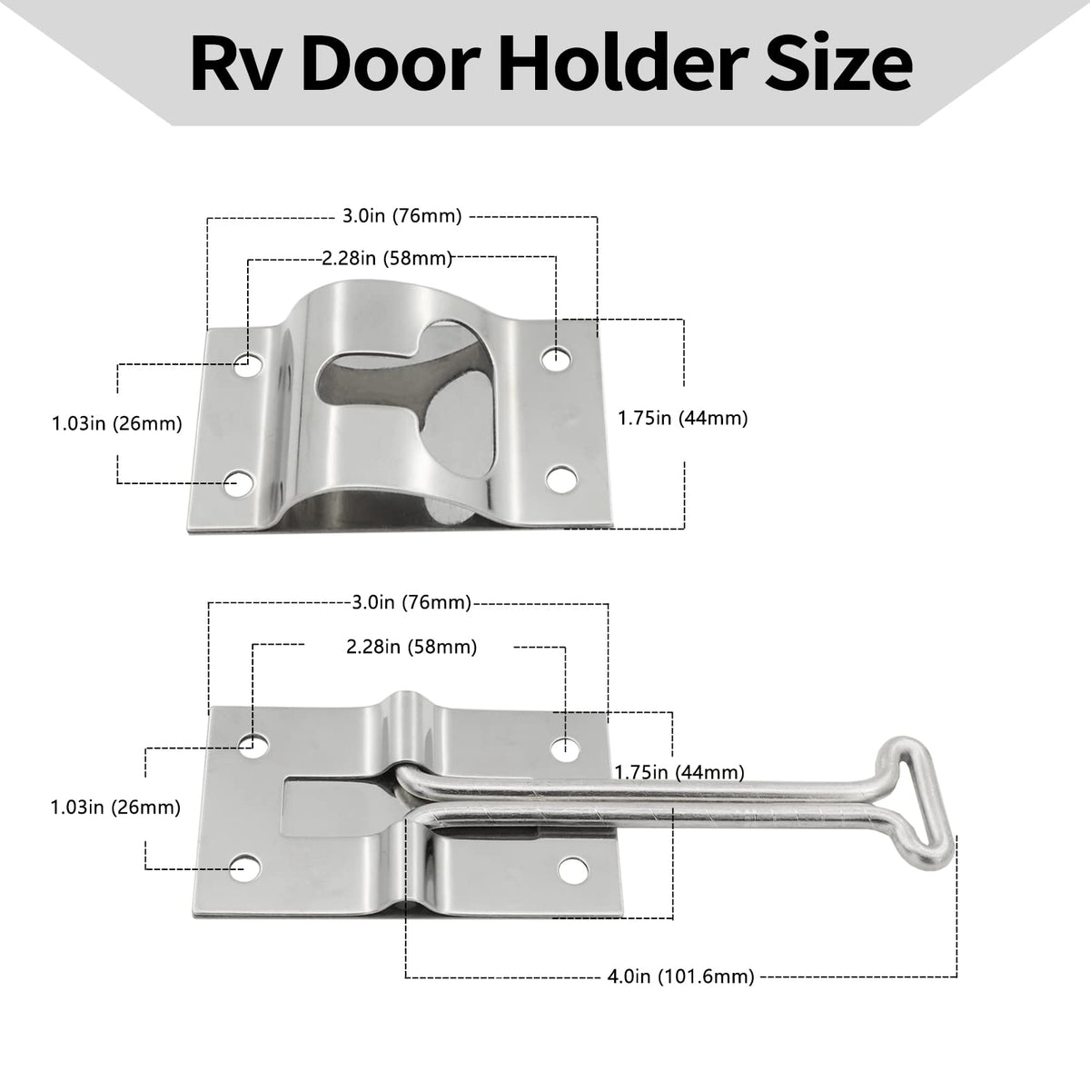 ESUDNT side profile of T-style arm engaged showing stable door retention