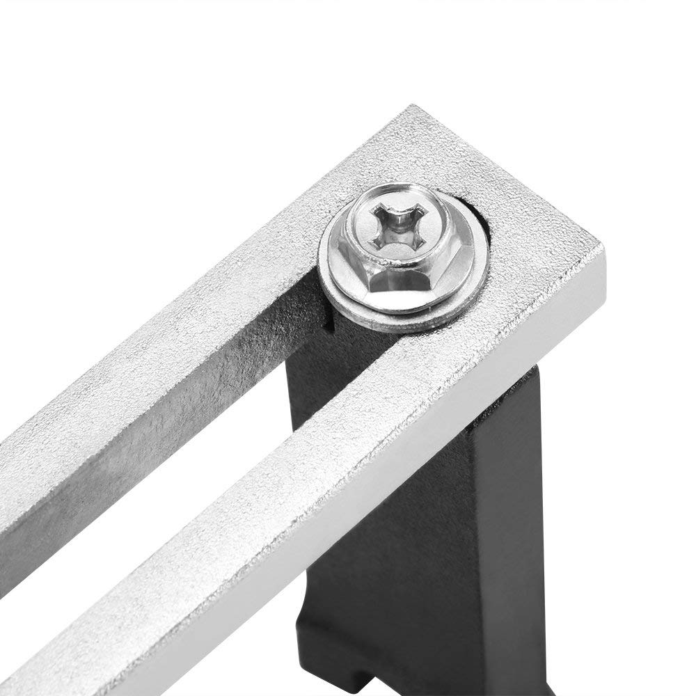 Esweny next to ruler to show compact size and tool reach
