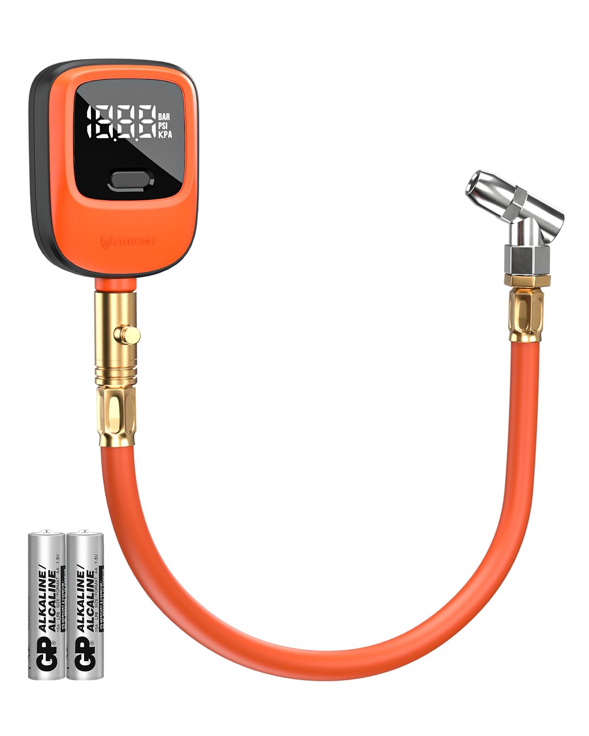 ETENWOLF T600 front view in orange showing compact design and quick readings