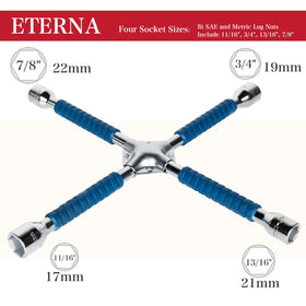 ETERNA close-up of anti-slip handle texture improving grip and user control