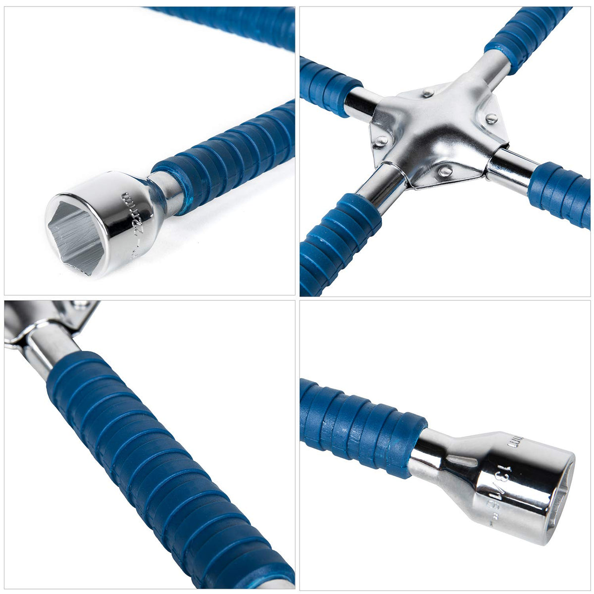 ETERNA detailed view of four socket sizes showing fit options and corrosion-resistant chrome