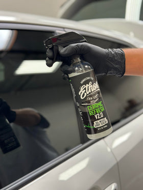 Ethos Handcrafted Car Care close-up of paint sheen showing deep gloss and restored finish immediately