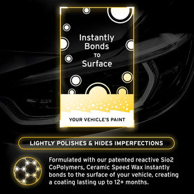 Ethos spray action on car paint demonstrating quick, easy application benefits