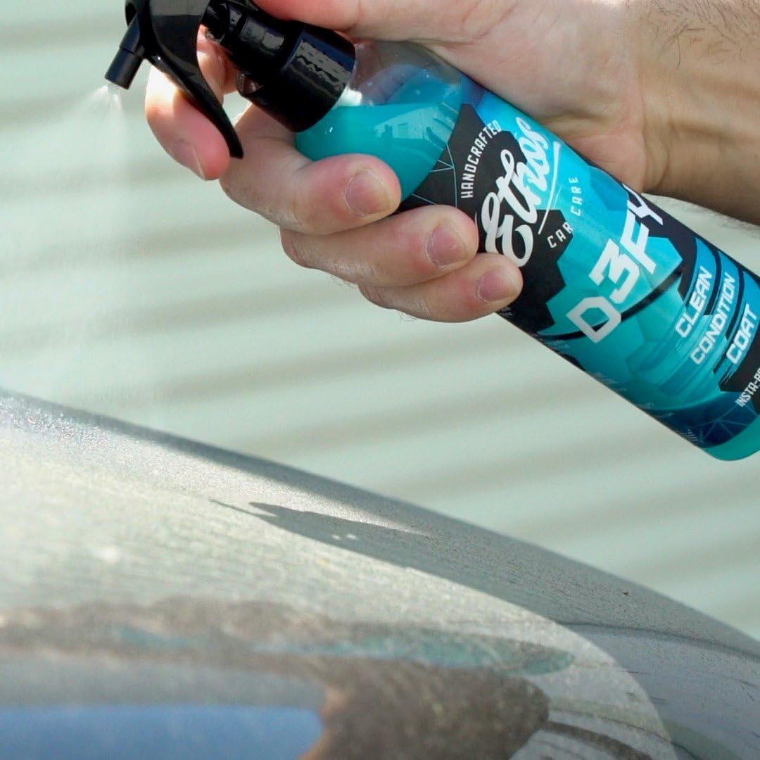 Close-up of Ethos Defy treated paint showing deep glossy sheen and clarity