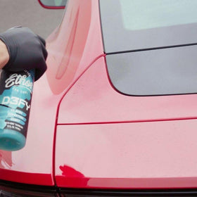 Ethos Handcrafted Car Care forming water beads on hood showing hydrophobic protection