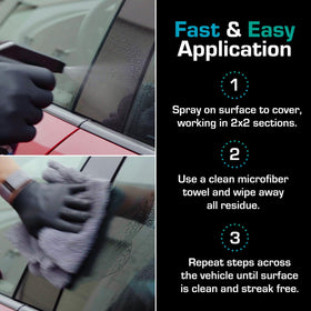 Ethos Handcrafted Car Care Detox cleaning auto glass leaving streak-free clarity