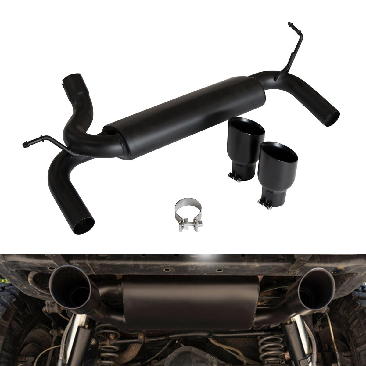 ETL INDUSTRIES 4-inch dual-wall tip detail showing aggressive styling benefit
