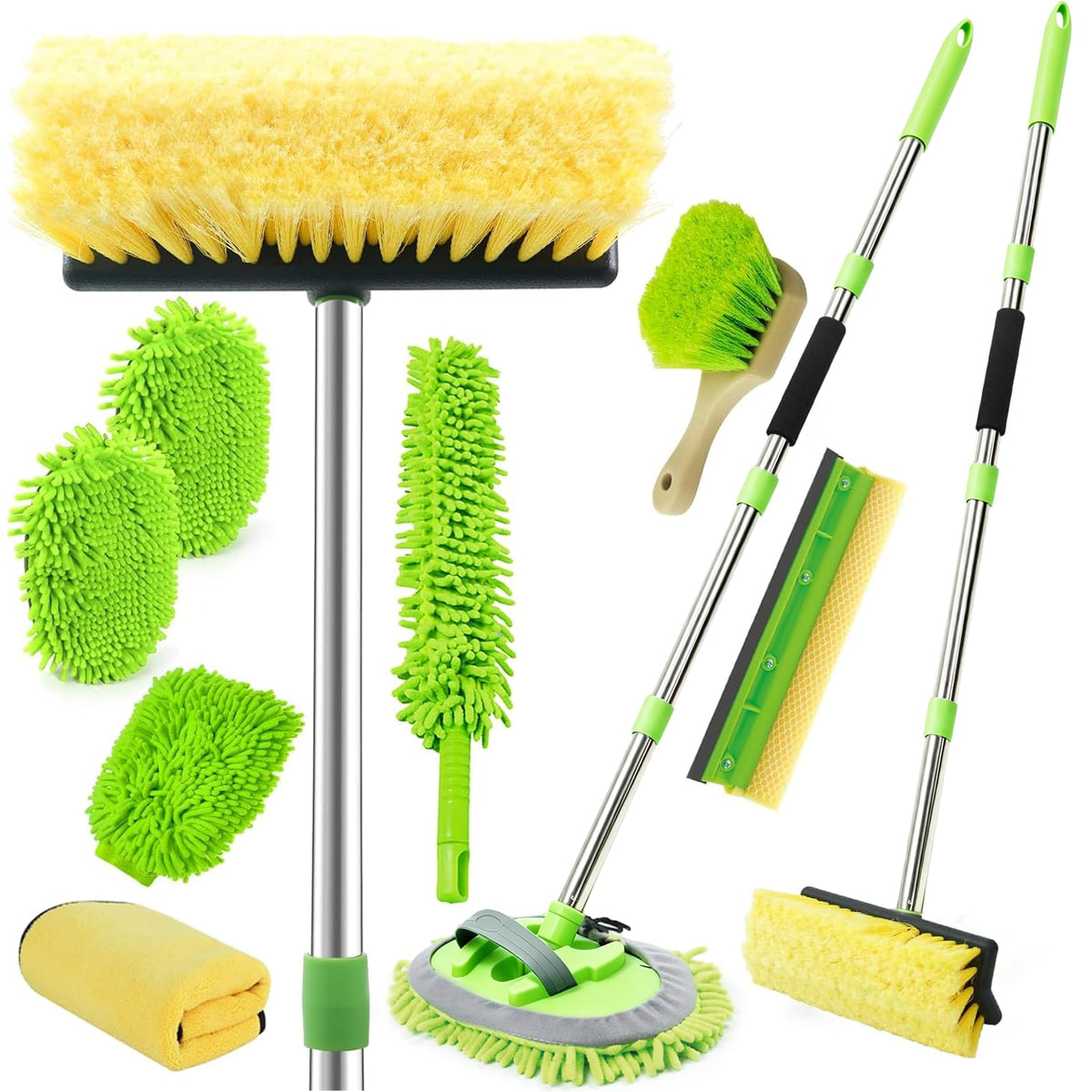 ETOUPA full kit laid out showing all included cleaning tools for versatile vehicle care