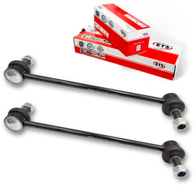 ETS front sway bar link kit packaging showing parts and warranty — assures correct replacement