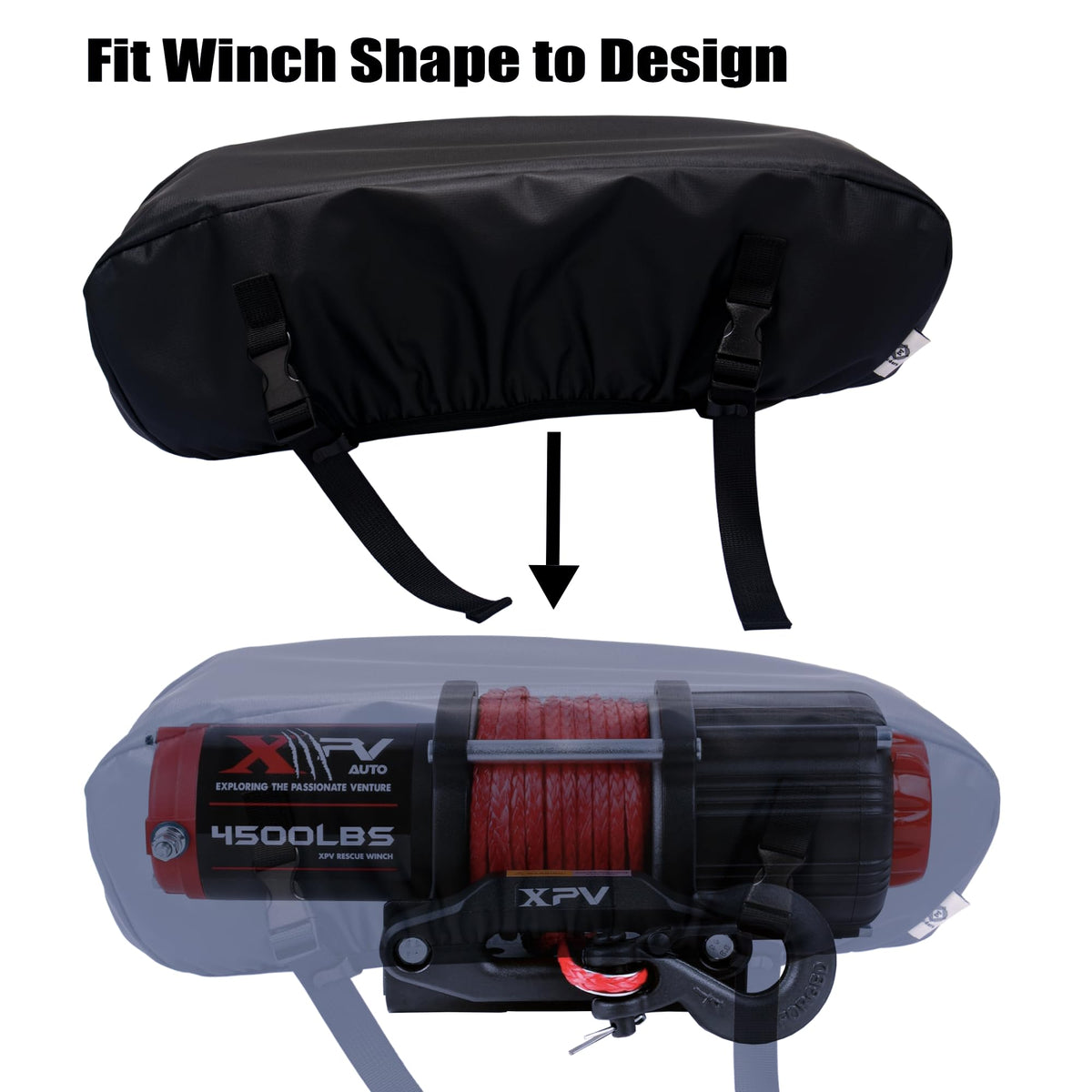 Eudora side view highlighting coverage over winch body and corrosion prevention